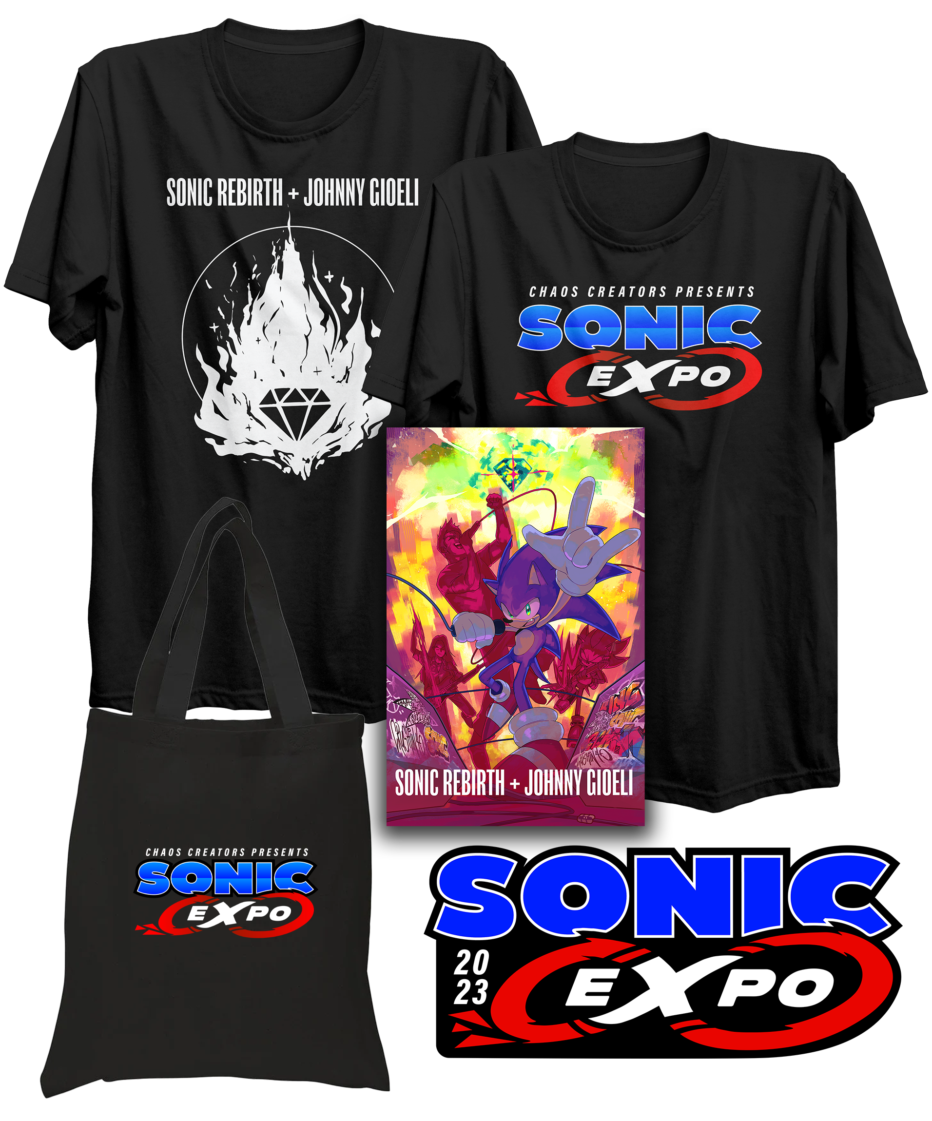Complete Sonic EXPO Bundle SIGNED BY JOHNNY GIOELI